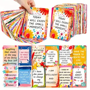 Random Color Motivational and Positive Affirmation Card, 50pcs/set Colorful Designs and Inspirational Quotes Card, Office Stationery & Supplies, Quote Cards
