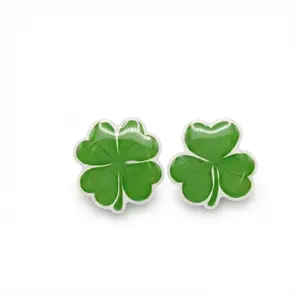 Lucky Clover Titanium Stud Earrings