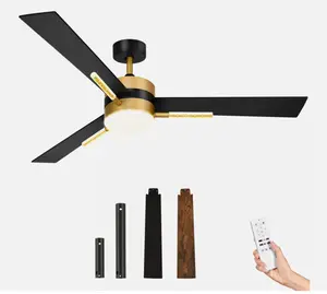 DWVO 60'' Ceiling Fan with Lights and Remote Control Reversible Ceiling Fan 3 / 5 Blades