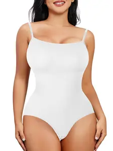 Women's Plus Size Shapewear Bodysuit, High Elasticity Fabric, Seamless Design, Breathable & Comfortable, Ideal for All Seasons push up bra