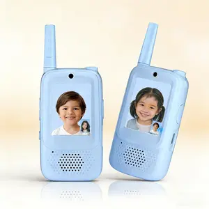 1 Pair  Kids Walkie Talkies with Video – Screen Display Toy Radios with Voice Effects, One-on-One Pairing, Long Range – Birthday Toys Gifts for Boys & Girls Ages 3–10