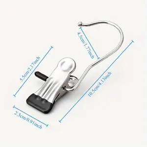 Space Saving Hangers, 10/20pcs Multi-functional Stainless Steel Clips, 360 °     Rotating Portable Closet Organizer, Essential Laundry Accessories, Multifunctional Clothes Hanger