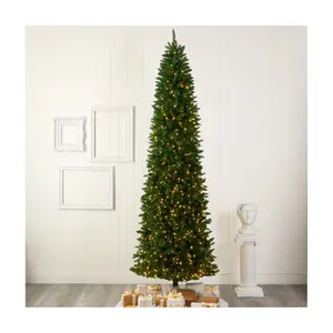 Nearly Natural 10' Slim Green Mountain Faux Christmas Tree