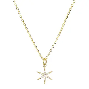 Starburst Charm on Simple Chain