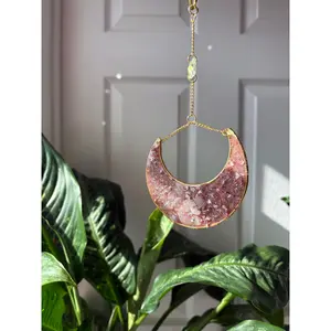 Mini Crescent Moon Sun Catcher - Elegant Design for Home Decor with Unique Moon-Shaped Pattern