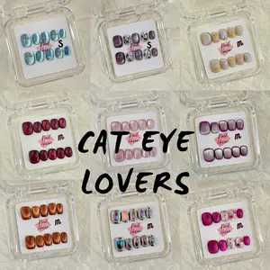 NailHaven| cat eye collection |all kinds of cat eye nails| short press-on nails   |cute nails| nails | acrylic press-on| fake nails |Handmade | high quality Press on nails 10 pcs|reusable nails|nail art|nail charm|handmade press ons|uña sacri lic as