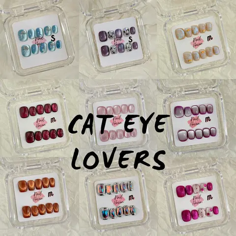 NailHaven| cat eye collection |all kinds of cat eye nails| short press-on nails   |cute nails| nails | acrylic press-on| fake nails |Handmade | high quality Press on nails 10 pcs|reusable nails|nail art|nail charm|handmade press ons|uña sacri lic as