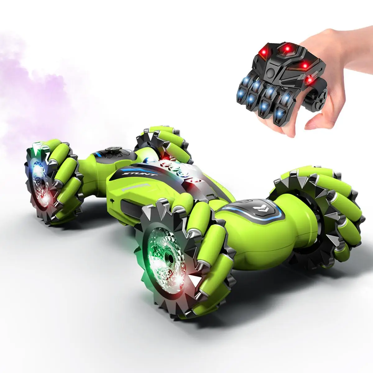 Remote Control Car, 4WD RC Drift Car Toy, 360° Rotation Transform RC Gesture Sensing RC Stunt Car with Music Lights Spray Rc Cars