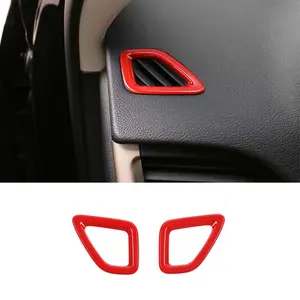 For 2014+ Jeep Cherokee Interior Center Console Dashboard Air Vent Outlet Trim Cover (2 pcs)