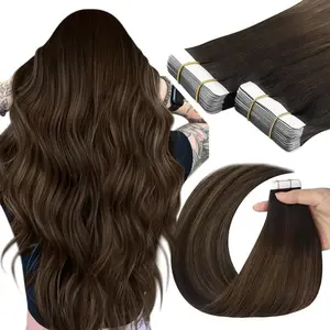 Dark to Ash Brown Balayage Tape In extensions