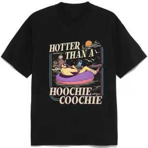 Hotter Than A Hoochie Coochie Shirt, Vintage Concert Shirt, Meme Summer Vacation Tshirt,90s Country Music ,Lover Gift