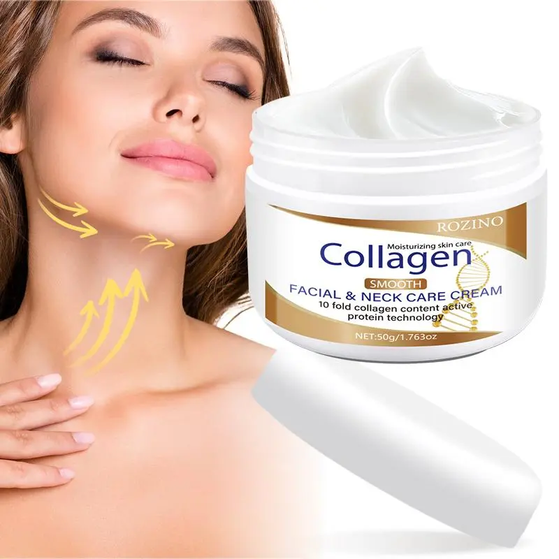 Collagen Face & Neck Care Cream, Deeply Moisturize & Nourish the Face & Neck, Tighten and Lift, Firm and Reshape the Young Contour, Skin Care Moisturizing Cosmetic, Moisturizer