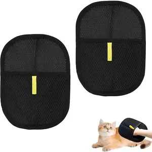 1pcs Reusable Electrostatic Pet Hair Remover Gloves - Upgraded Dual-Sided Lint Roller & Sticky Surface for Cat & Dog Hair on Furniture, Carpet, Car Seat - Ergonomic Handles, Washable Fur Removal Gloves for Cat & Dog Owners, Pet Hair Remover Tool