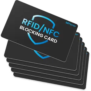 RFID Blocking Card 6 Pack, Bank Debit Credit Card Protector, Anti-Theft Contactless NFC Blocker, Entire Wallet Protection