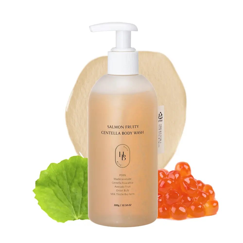 [HEVEBLUE] Salmon Fruity Centella Body Wash 300g