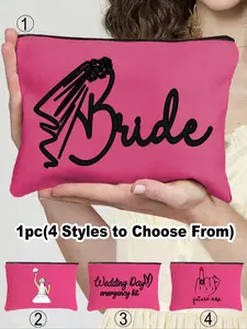 Rose Bride Wedding Emergency Makeup Bag, Multi-Functional Gift Bag, Jewelry Storage, Stationery Pouch, Travel Essential