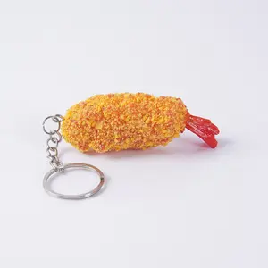 Japanese Realistic Tempura Shrimp Hanging Decoration, No Battery Needed, Manual Operation, Perfect for Home Decor & Gift Ideas