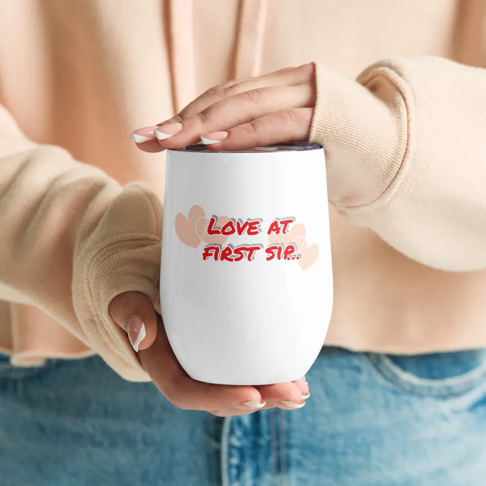 'Love At First Sip' Wine tumbler
