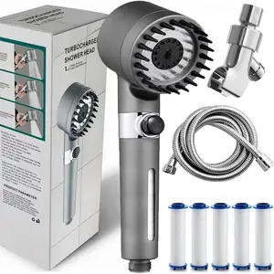 1pc Ion Drops Filtered Shower Head, 2026 NEW Ion Drops Shower Head with 59in Hose/Bracket, Adjustable Filtered Showerhead with 5 Filter Replacements, Power Flash for Bathroom Cleaning #GLOBAL PICKS