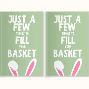 2 PACK: Just A Few Things To Fill Your Basket - 21 Heartfelt Ways To Say I Love You- Springtime Keepsake for Easter Basket Ideas 2026 Fill-In-The-Blank Book for Easter Gifts