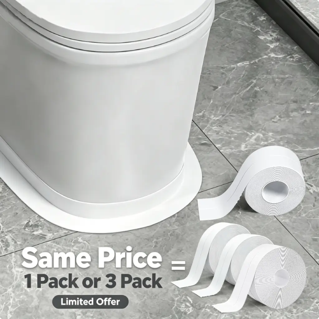 White Caulk Tape for Bath & Kitchen,Caulking Tape for Bathroom Caulking White Self Adhesive Caulk Strip,tub Surround,Toilet Bowl Stick on Gel,Kitchen Countertop (1.5in x 10.5ft)