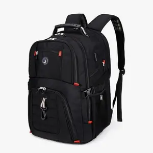 SHRRADOO Extra Large 50L Travel Laptop Backpack with USB Charging Port for Men Women 17 Inch Computer College High School Business Work Bag Airline Approved 20 Pockets