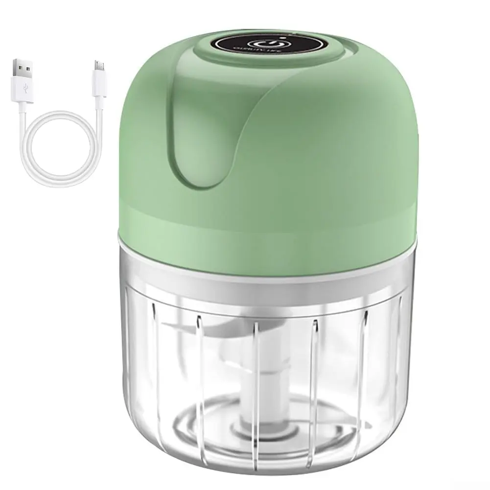 Electric Garlic Chopper - 250ML USB Mini Food Grade Kitchen Food Processor, Garlic Crusher, Portable Durable Multifunctional Tool for Onion, Ginger | Spring Glow Up Kitchen Appliance, Kitchen Chopper
