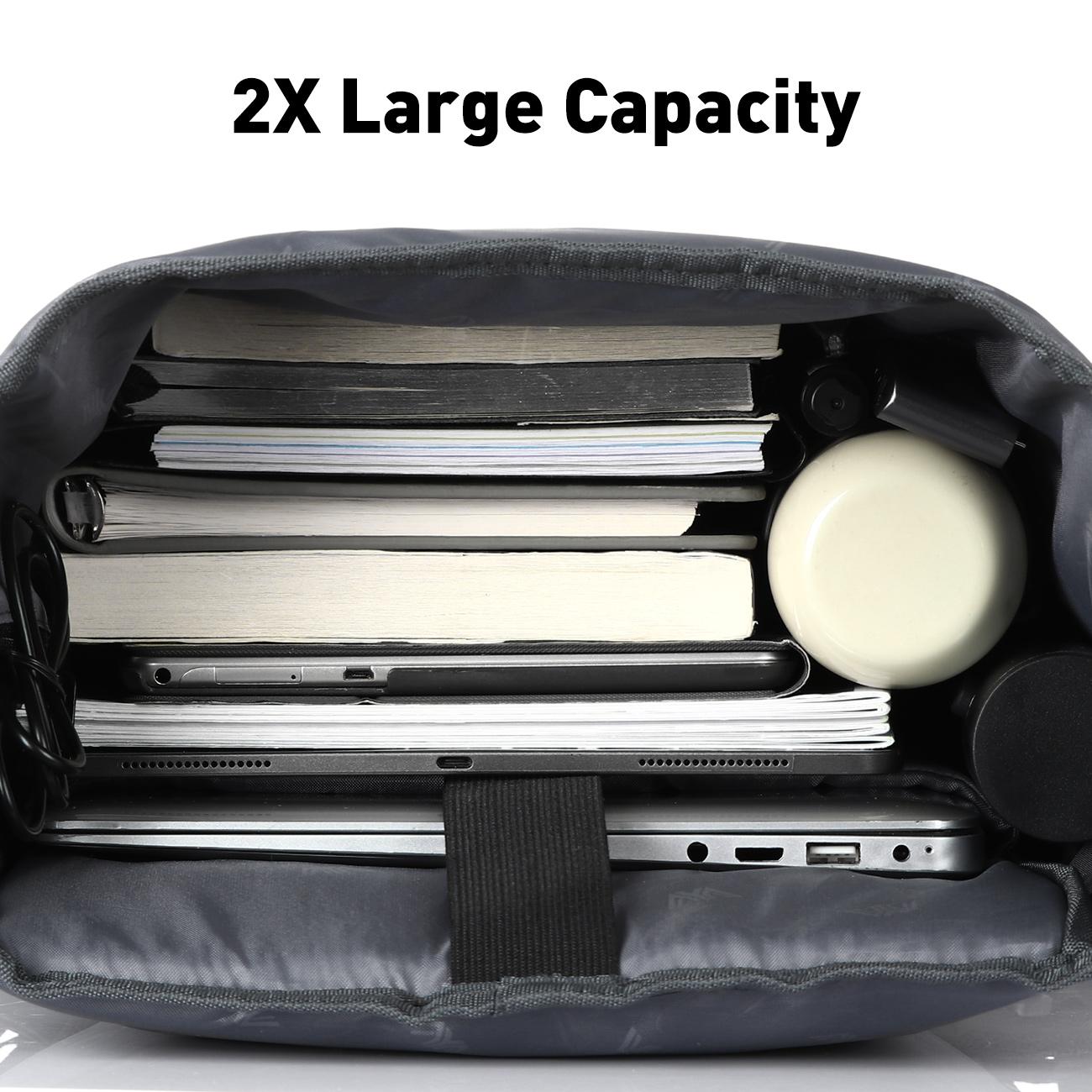 YAMTION Expandable Roll Top Backpack Roll Top Waterproof Laptop Backpack with USB Port | Expandable 18-26L Travel Rucksack for 17 Inch Laptop