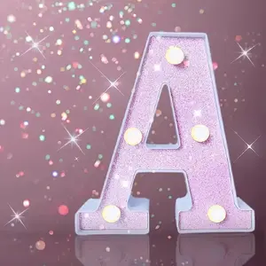 1 Pc 16CM LED Letter Lights,Battery Powered Alphabet Lamps For Bedroom,Birthday Party,Dining Table Decoration,Home Hanging Decor