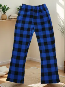 Boy's Plaid Print Fleece Lined Loungewear Pants, Casual Comfy Straight Leg Trousers for Fall & Winter, Boys Sleepwear for Indoor Wear, Valentine's Day Gift for Men, Pajama