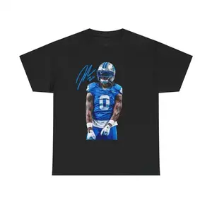 Jahmyr Gibbs Football star print short-sleeved shirt"Signature" Tee