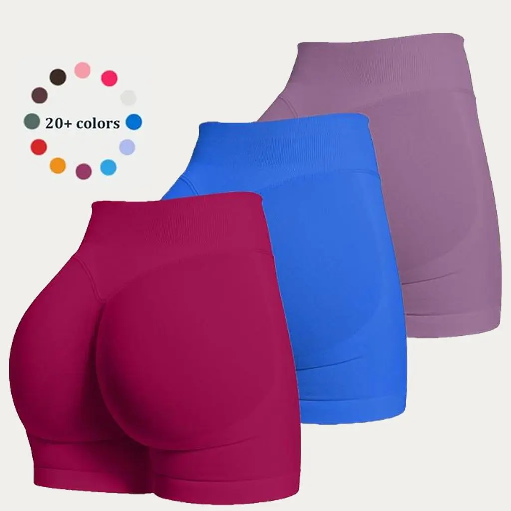 DEEFY Impact Shorts Gymwear Women Yoga Fitness Gym Sportswear Workout Hidden Scrunch Butt Lifting 4.5" Seamless Shorts