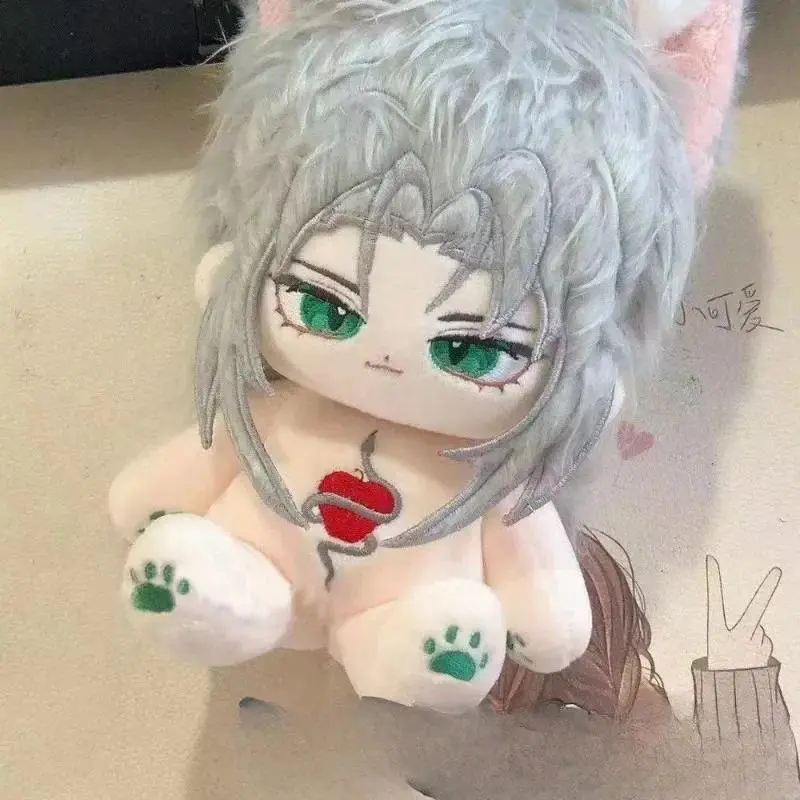 20cm Japan Anime Game FF7 Sephiroth Kawaii Cosplay Cotton Doll Body With Skeleton Soft Plushies Toy Figures Fans Collection Gift