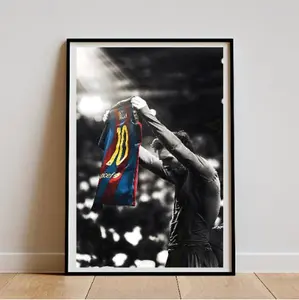 Legendary Football Icon Poster, Unframed Wall Art, Iconic Athlete Home Decor Print Artwork Decorative