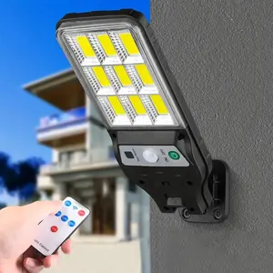 Solar Powered Outdoor Light, Motion-Sensor Outdoor Wall Light, Street Light with Remote Control 3 Modes for Yard, Garden, Street, Fence, Gazebo