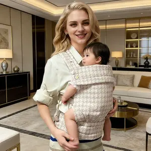 Ergonomic Baby Carrier, Adjustable Ergonomic Carrier, Newborn to Toddler, Lightweight Breathable Cotton, Hands-Free Comfort, Ideal for Parents