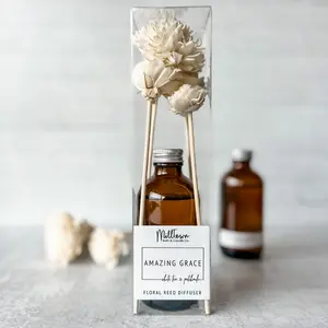 Amazing Grace Floral Reed Diffuser | Long-Lasting Scent | Clean & Flameless Fragrance