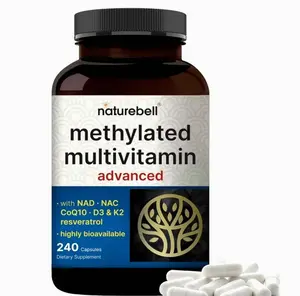 Methylated Multivitamin for Men and Women, 240 Capsules | 27-in-1 Formula with Vitamins B Complex, C, D3, K2, NAD, NAC, CoQ10, Resveratrol, Magnesium, Zinc & More | Daily Essential Vitamins