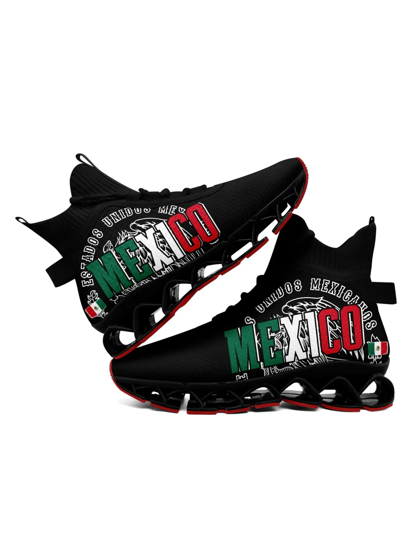 Men's Eagle Print Lace Up High-Top Sports Sneakers, MX Trendy Original Design with Breathable Sole, Durable Casual Comfortable Sports Running Blade Shoes for Daily Wear Athletic Shoes Casual Jogging Shoes