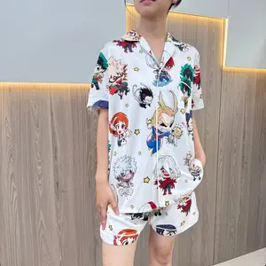 My Hero Ac4demia Pajama Set, MHA Chibi Anime Sleepwear, Anime Manga PJs, Anime Fan Gift