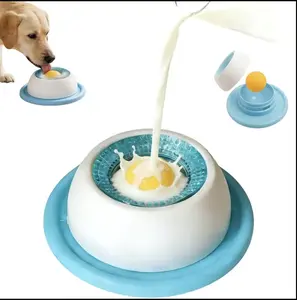 Dog lick toy, slow food Slow Feeder lick bowl food dispenser, for tooth cleaning, suitable for cats and dogs to relieve anxiety, relieve boredom snack feeding, non-slip suction cup anti-dumping, easy to clean liquids and soft foods