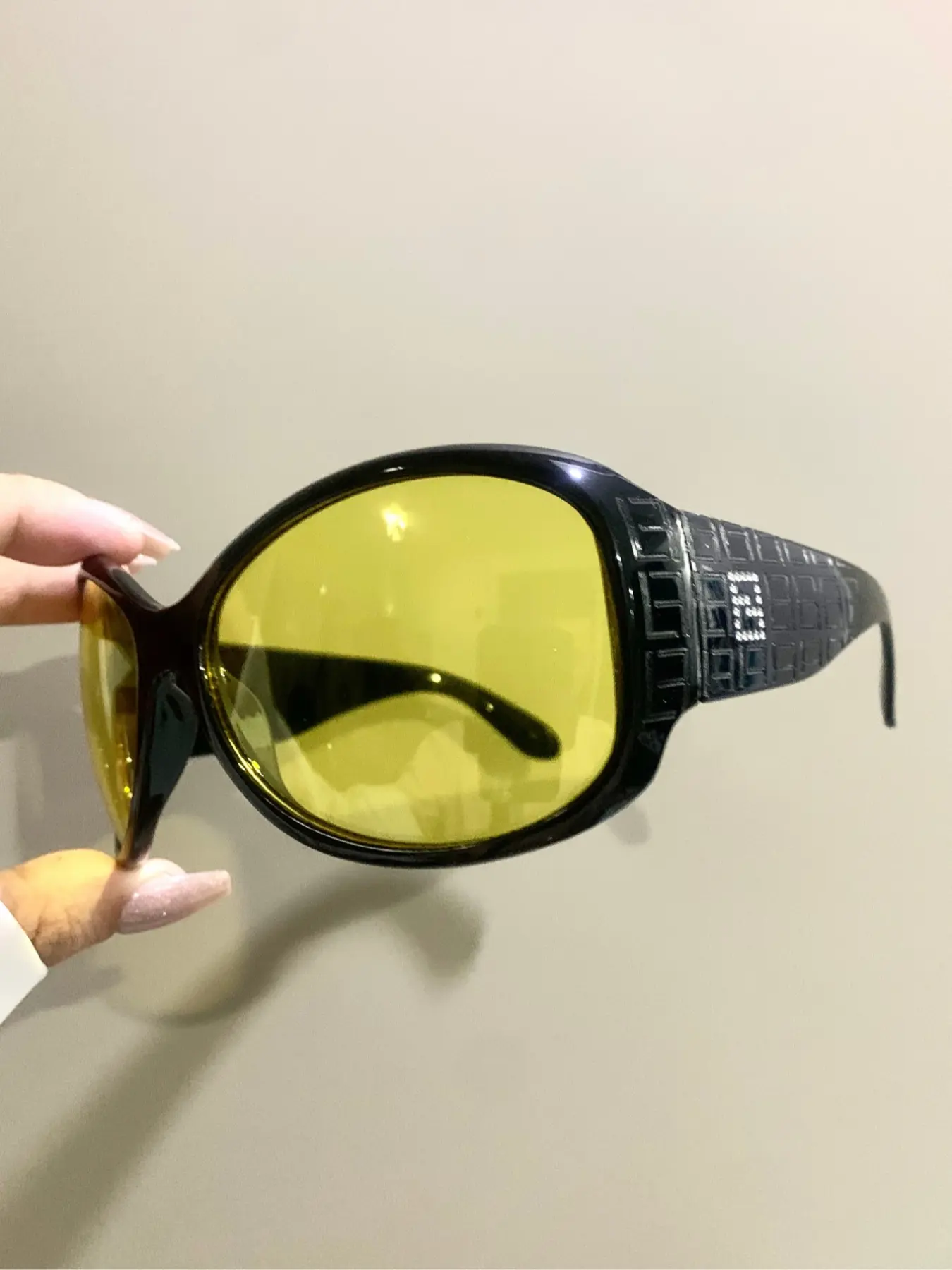 Punk Large Framed Glasses, Fashionable Trendy Eyeglasses, Wide Framed Legs Decoration Eyewear Men and Women, Stylish Glasses