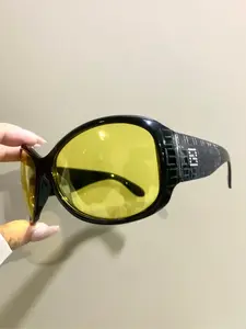 Punk Large Framed Glasses, Fashionable Trendy Eyeglasses, Wide Framed Legs Decoration Eyewear Men and Women