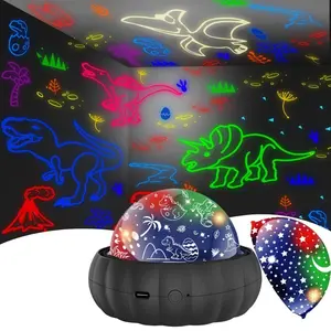 Rotation Night Projection Light, Atmosphere Lamp for Parties, Home Decor, 4-color LED Light, Led Ball Lights, Auto-Rotating Starry Sky, Unicorn Projector Light, USB-Powered, Ideal Holiday Gift, Festive Lighting, Party Decorations, Christmas Ornaments