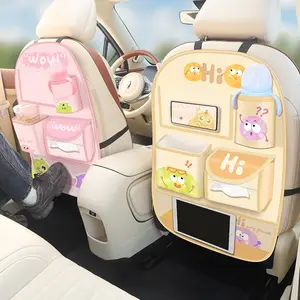 Cartoon Pattern Car Seat Back Storage Bag, Multifunctional Car Seat Back Organizer, Car Interior Accessories for Car Stowing & Tidying