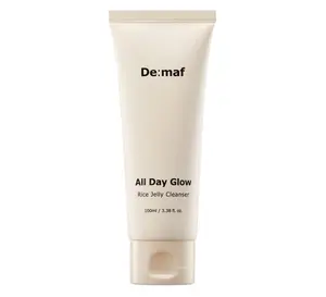 De:maf All Day Glow Rice Jelly Cleanser, 56% Rice Extract, Low pH Cleanser, Soothing and Calming, Keeps Skin Moist After Cleanse, Suitable for Sensitive Skin, Korean Skincare