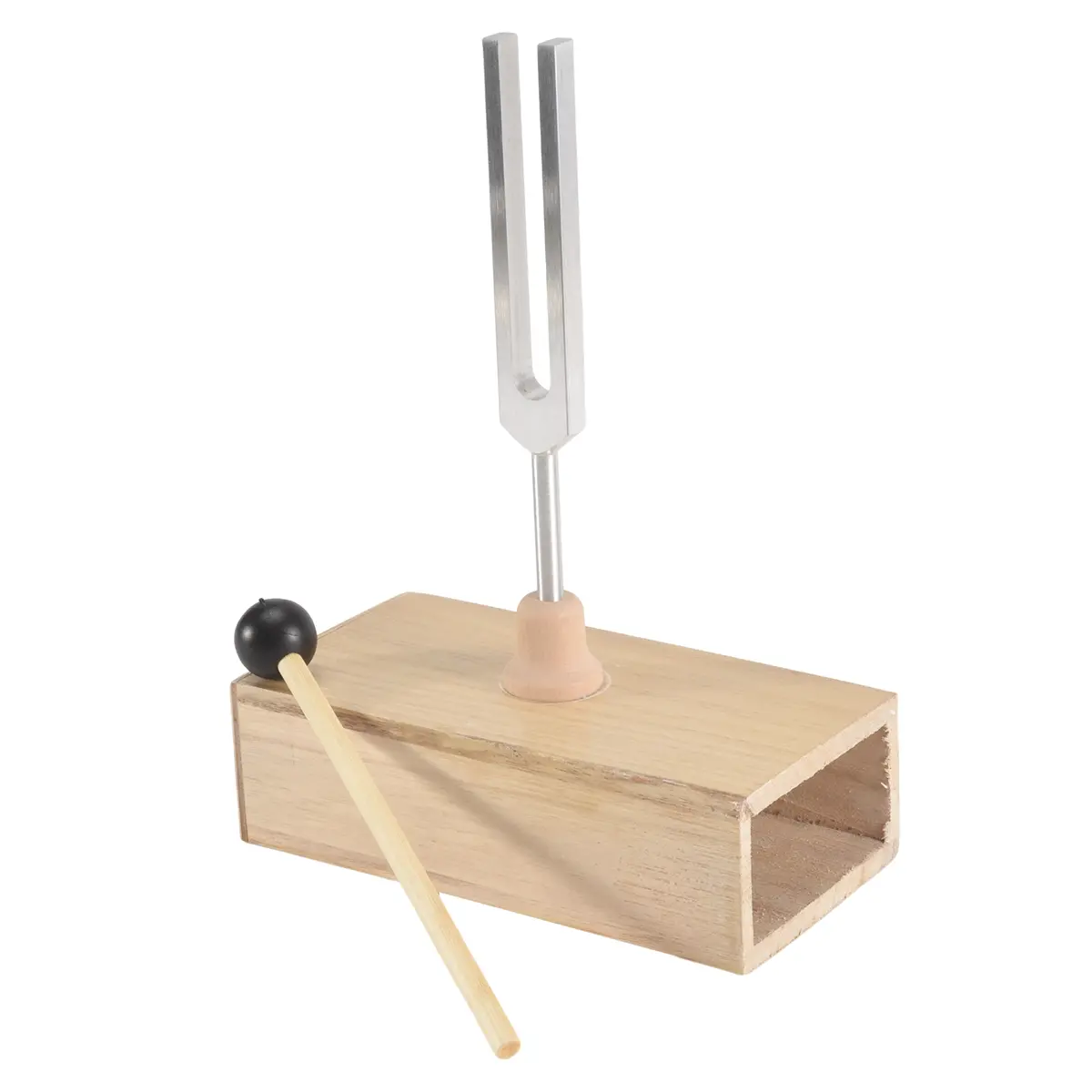 432 Hz Tuning Fork with Resonance Box,For Sound Healing,Tuning Fork Resonance Teaching, Hearing Tests, Meditation Aluminium Wooden