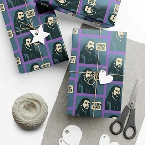 Creepy Paper Wrapping Paper, Nandor from What we do in the Shadows Show, Gift Wrap for Fans, Halloween Decor, Unique Gift Wrap Sheets