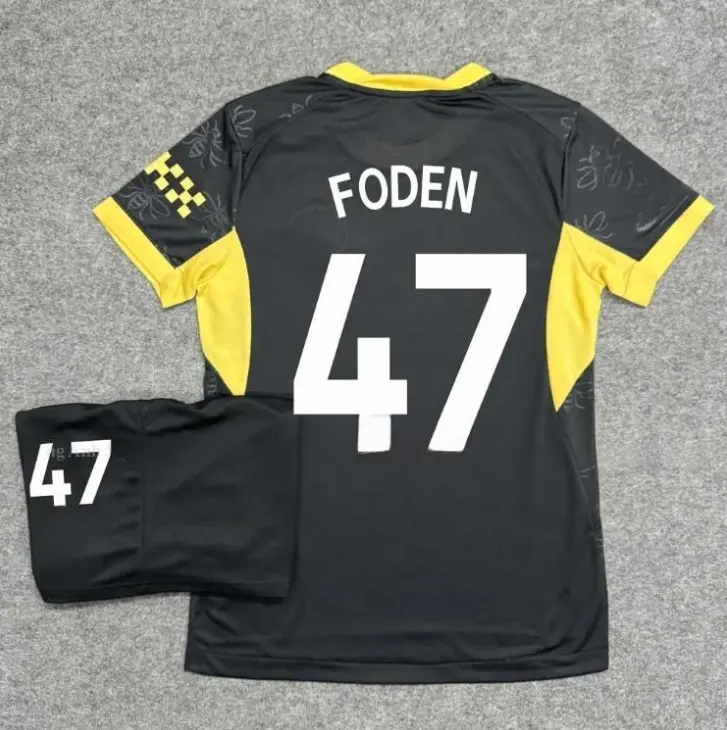 No. 47 Black Gold Soccer Jersey 2026/27 – Quick Dry Breathable Athletic Sportswear for Men & Women