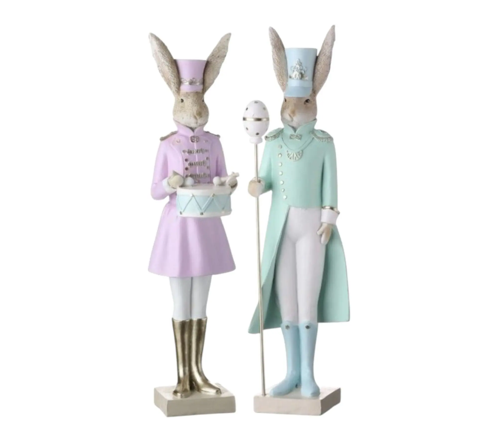 RC Home Decor - 17" Pastel Easter Bunny Nutcracker Figurines